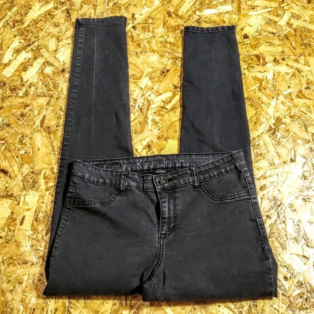 CALVIN KLEIN*LEGGING JEANS* BLACK* WOMEN SIZE 10/30*MID RISE